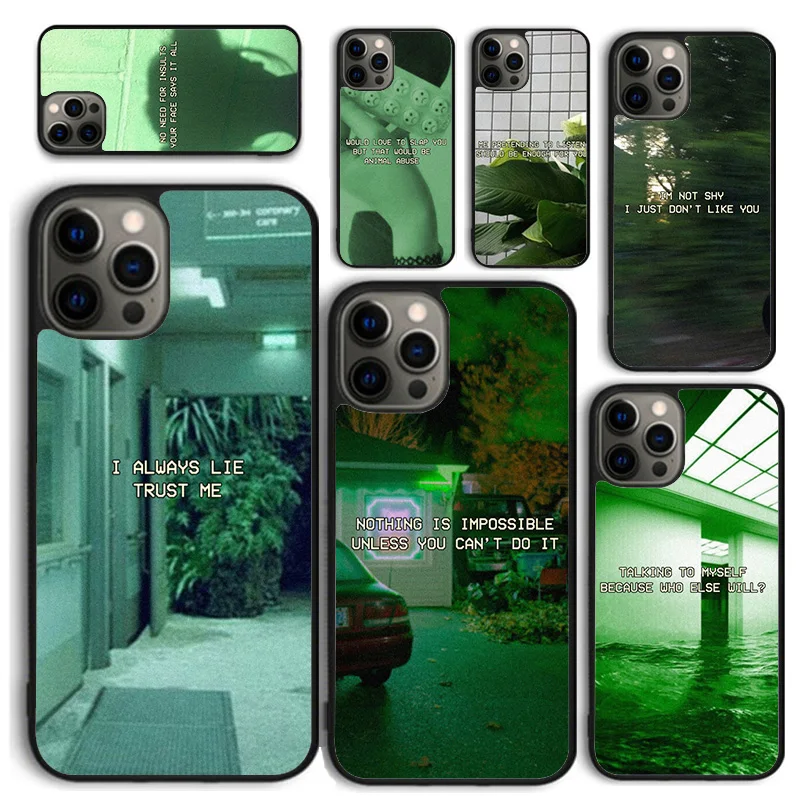 Funda verde pálido para iPhone 17 Air 16 15 14 13 12 11 Pro Max - imagen 3