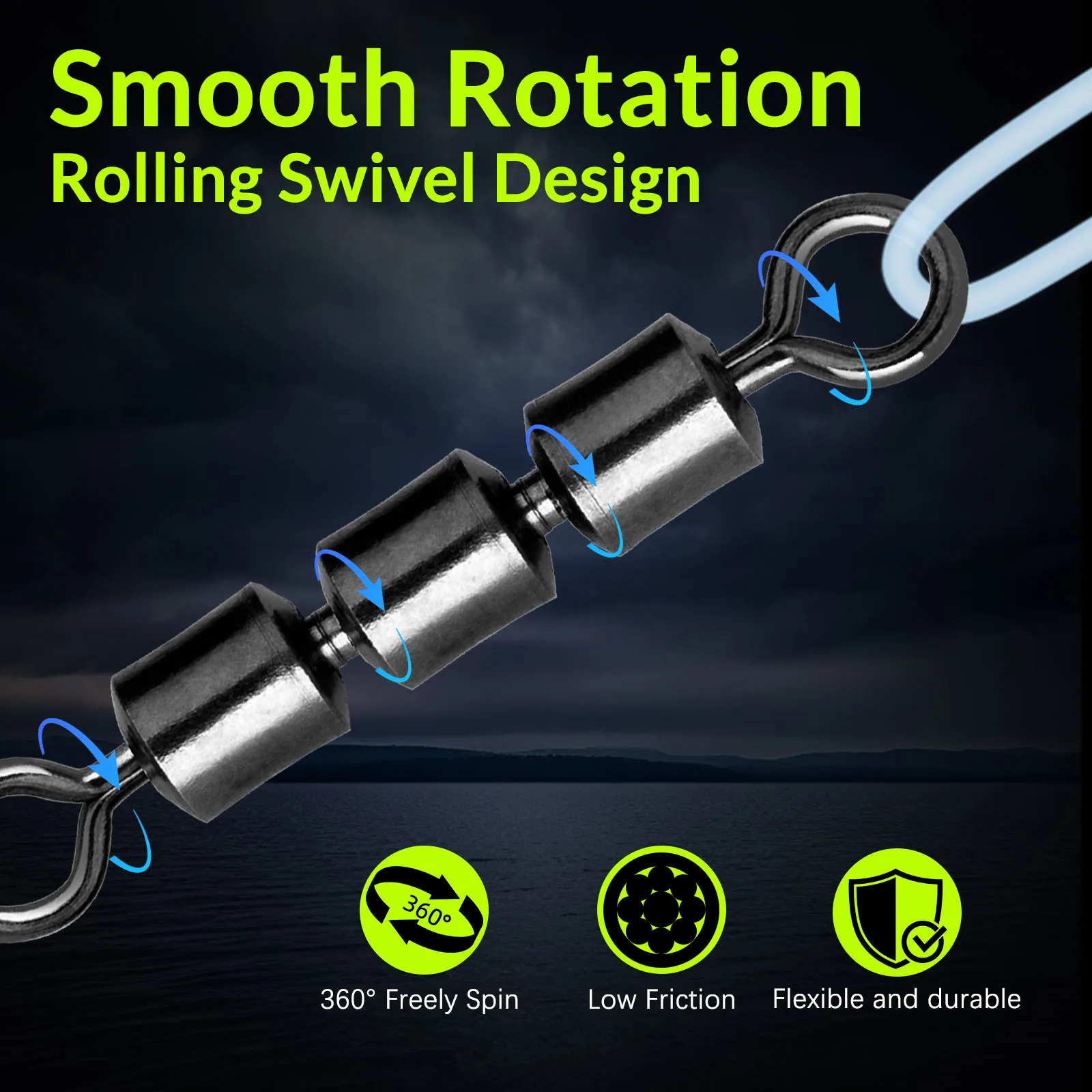 Siwvels Swivel Giratorio Triple Acero Inoxidable - imagen 2