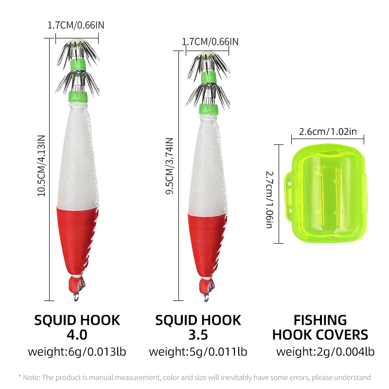 5 uds cubierta protectora multicolor señuelo pesca calamar brillante anzuelo de calamar señuelo de pesca manga de sepia señuelo de pesca - imagen 5