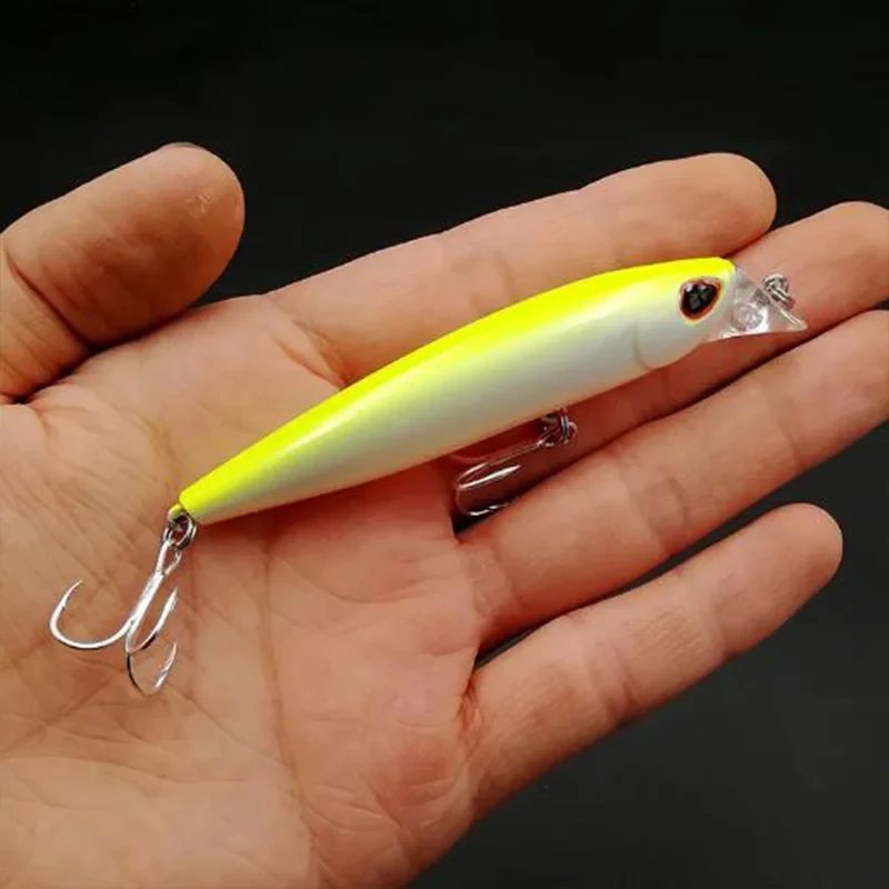 OUTKIT-señuelos de pesca Wobbler de alta calidad, 10,5g, 9cm, láser flotante, pececillo, Lucio, lubina, Peche Isca, manivela Artificial, ojos 3D