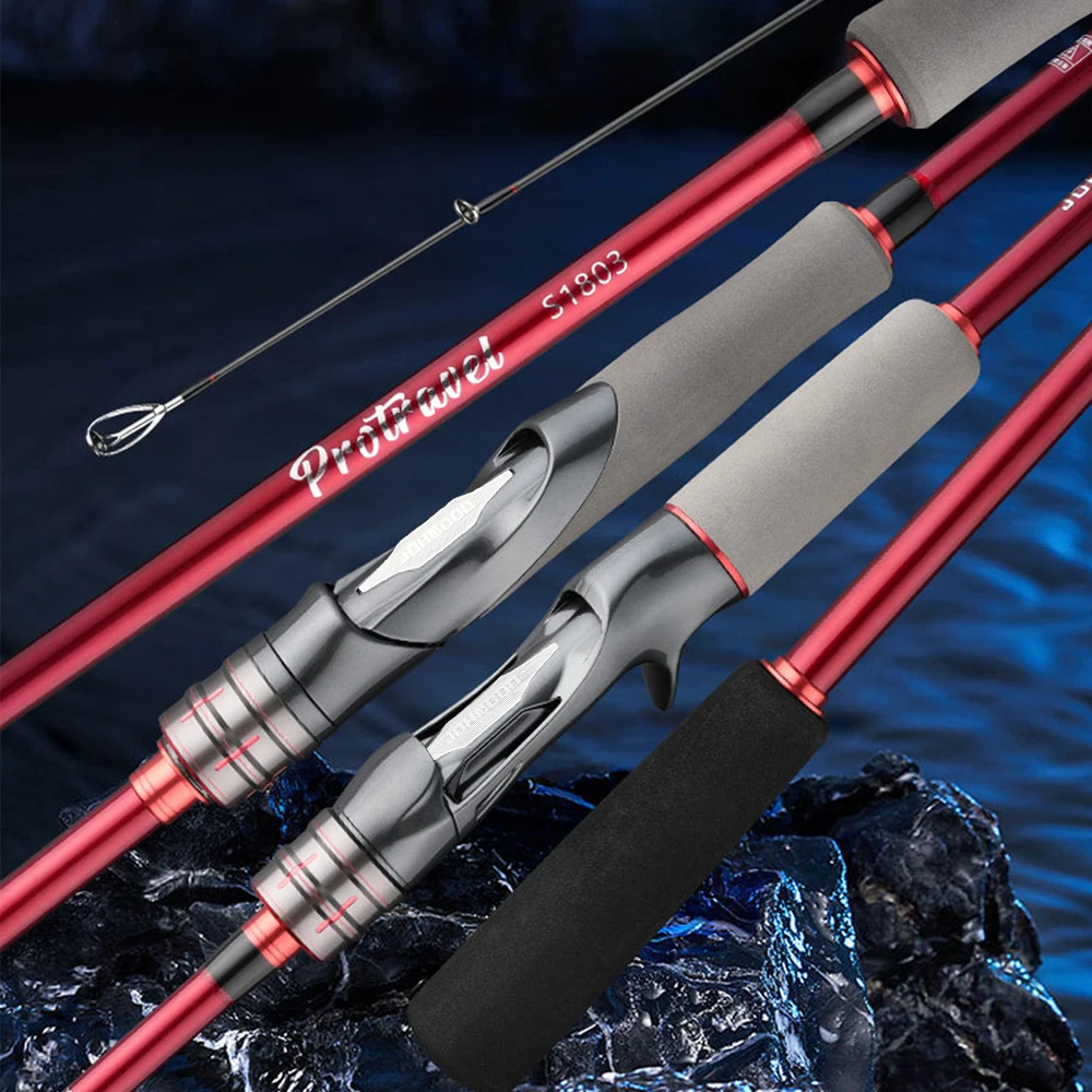 Johncoo 1,68 m-2,7 m caña de pescar de viaje caña de pescar de fundición larga UL ML MH acción caña giratoria caña de pescar de fundición de alta calidad - imagen 5