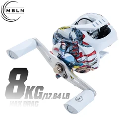 MBLN Carrete Baitcasting Graffiti Blanco
