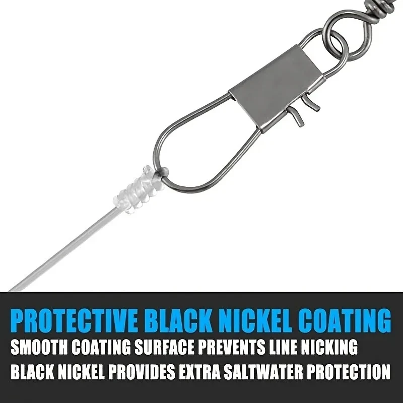 100 unids/set conector de pesca giratorios Pin de enclavamiento rodamiento giratorio a presión giratorio para anzuelo accesorios de señuelo de carpa - imagen 2