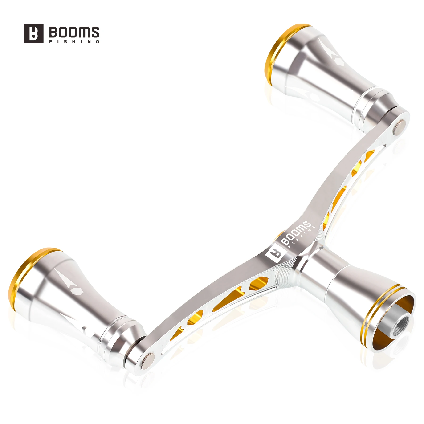 Booms Fishing DR1 mango de doble agarre de Metal para Daiwa, perillas de carrete de pesca giratorio con rodamientos, asas dobles, accesorios de pesca