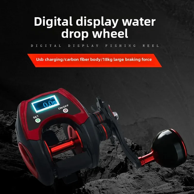 Contador de gotas digital LCD fibra de carbono para pesca en mar - imagen 2