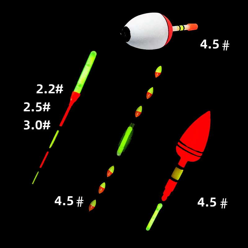 Barra de luz fluorescente para pesca nocturna, Accesorios luminosos de 2,2-4,5mm, 10/50 unidades por lote - imagen 2