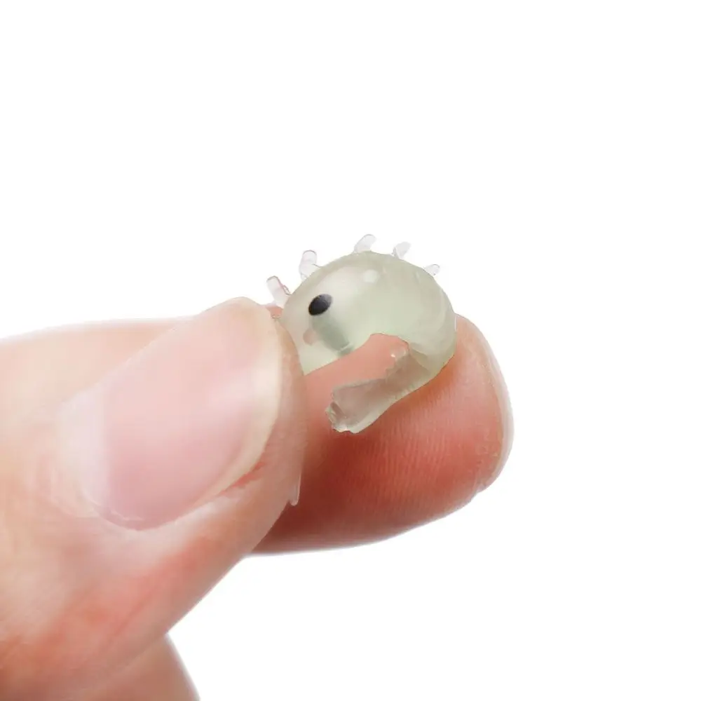 10/20/30/50 Uds. Luminoso suave 3cm biomimético pesca en el mar camarones cebo falso luminoso camarones Señuelos de Pesca gancho gusano silicona - imagen 5