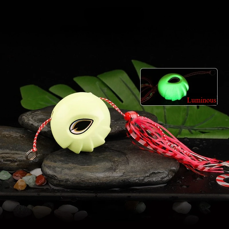 Señuelo de pesca Testar 40g 60g 80g 100g Lumious Kabura Slider Snapper Sea Bream Jig Head Tenya falda gancho Metal Jigging
