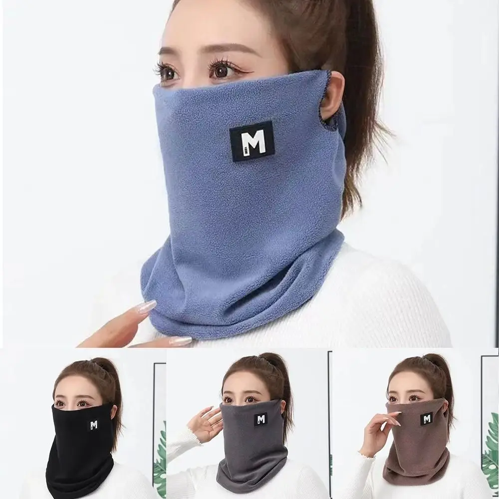 Calentador de cuello de felpa a la moda, forro grueso para mantener el calor, bufandas para el cuello, bufanda deportiva a prueba de viento - imagen 3