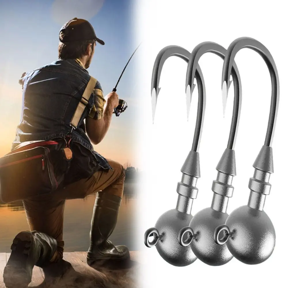 Anzuelos de pesca afilados, 25 uds., 2-14g, antideslizantes, para correr, pescado, doble bloqueo, gancho triangular, señuelo de bloqueo, cebo suave - imagen 2