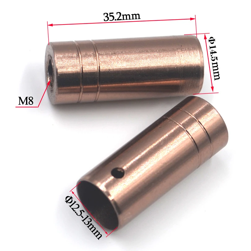 MNFT adaptador de rosca de mango de red de tornillo M8, caña de pescar convertida en conector de cabeza de red Dip, 2 estilos de diámetro interior, 10mm, 12mm, 1 ud. - imagen 2