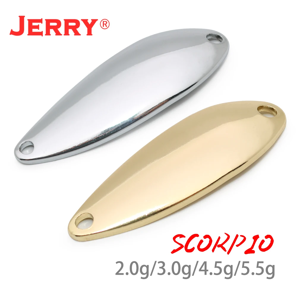 Jerry Scorpio-SEÑUELOS DE Pesca, 50 piezas, 2g, 3g, 4,5g, 5,5g, sin pintar, en blanco, zona de lago, trucha