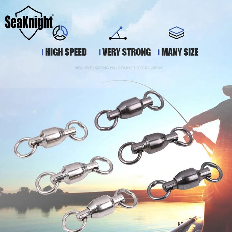 SeaKnight-conector de pesca de acero inoxidable, 10 unidades/1 bolsa, giratorios de Metal, potente anillo de conexión de 230KG, broche giratorio para pesca en el mar, 2024 - imagen 4
