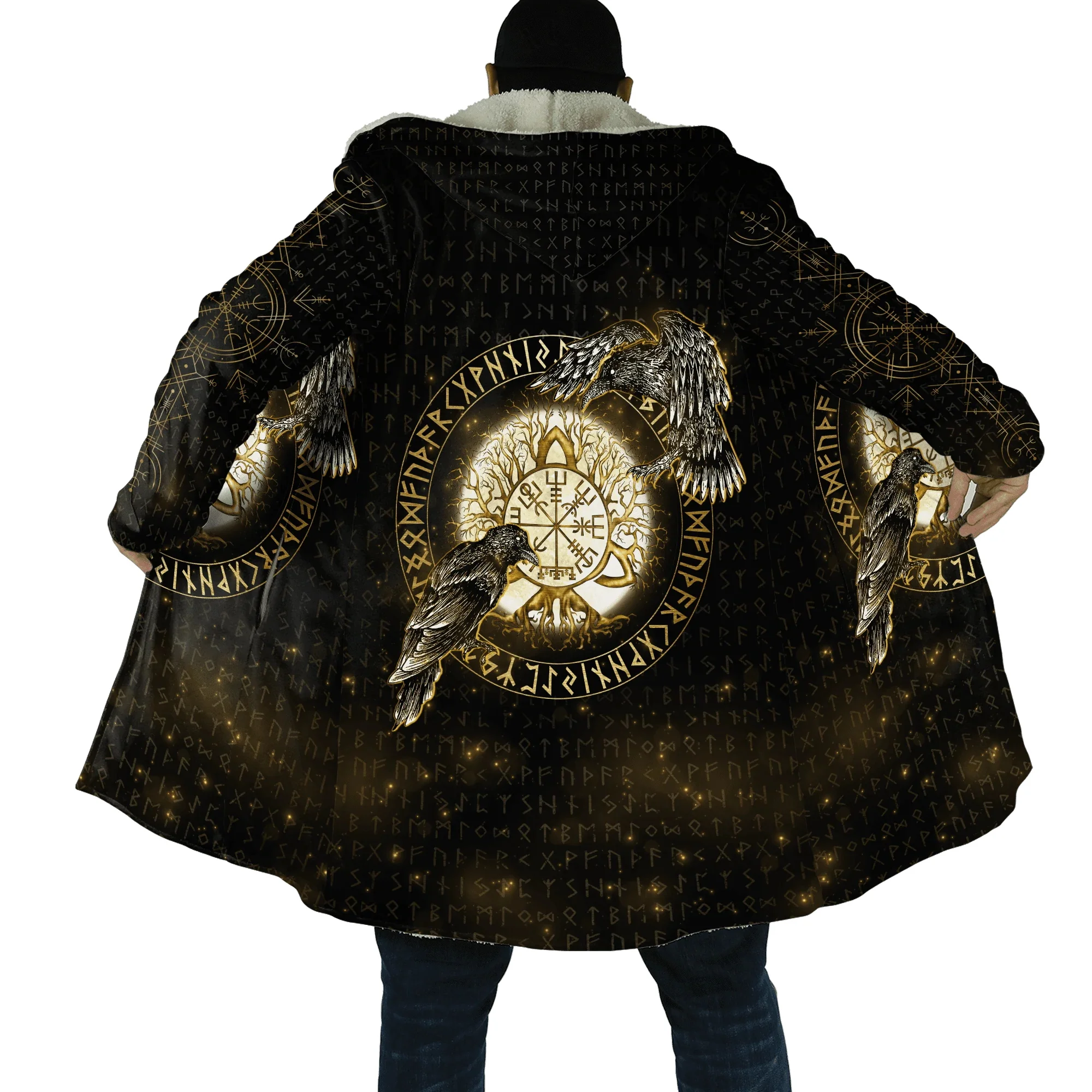 Capa nórdica Odin Raven – Polar con capucha impreso 3D - imagen 5