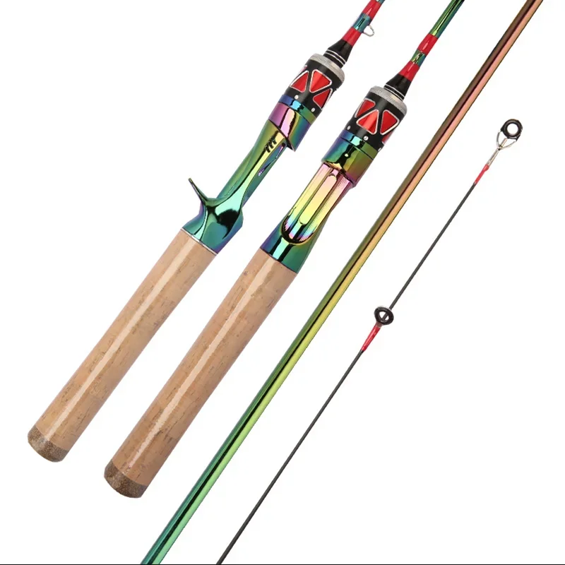 Caña de pescar con señuelo para agua salada, caña de pescar con mosca, pesca con luz sensible, Jigging, 1,68 m, 1,8 m, acción UL, fibra de carbono - imagen 4