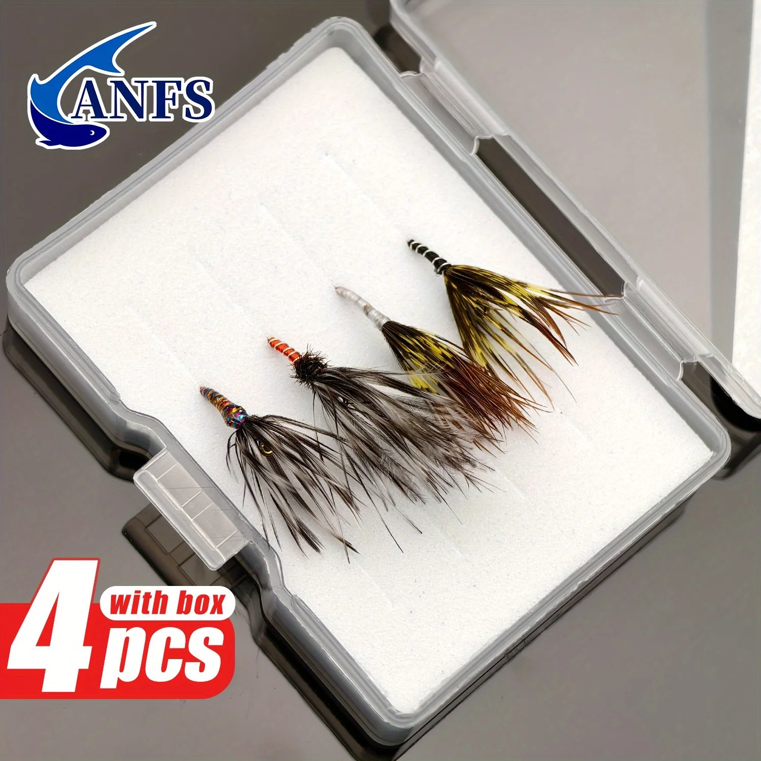 ANS 4 uds/8 Uds moscas de pesca con mosca, señuelos de pesca con mosca, moscas Tenkara para trucha, lubina-accesorios de pesca frescos - imagen 5