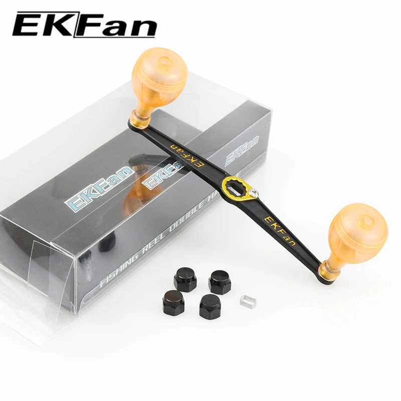 EKFan-manijas de aleación ultraligeras, 22G, 130MM, perillas acrílicas para agujeros de 8x5MM, 7x4MM, carrete de pesca por goteo, carretes de fundición, piezas de ruedas - imagen 5