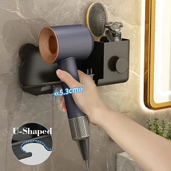 Estante de baño para secador de pelo, soporte colgante sin perforación, almacenamiento de ducha, alambre enrollado, estante de pared