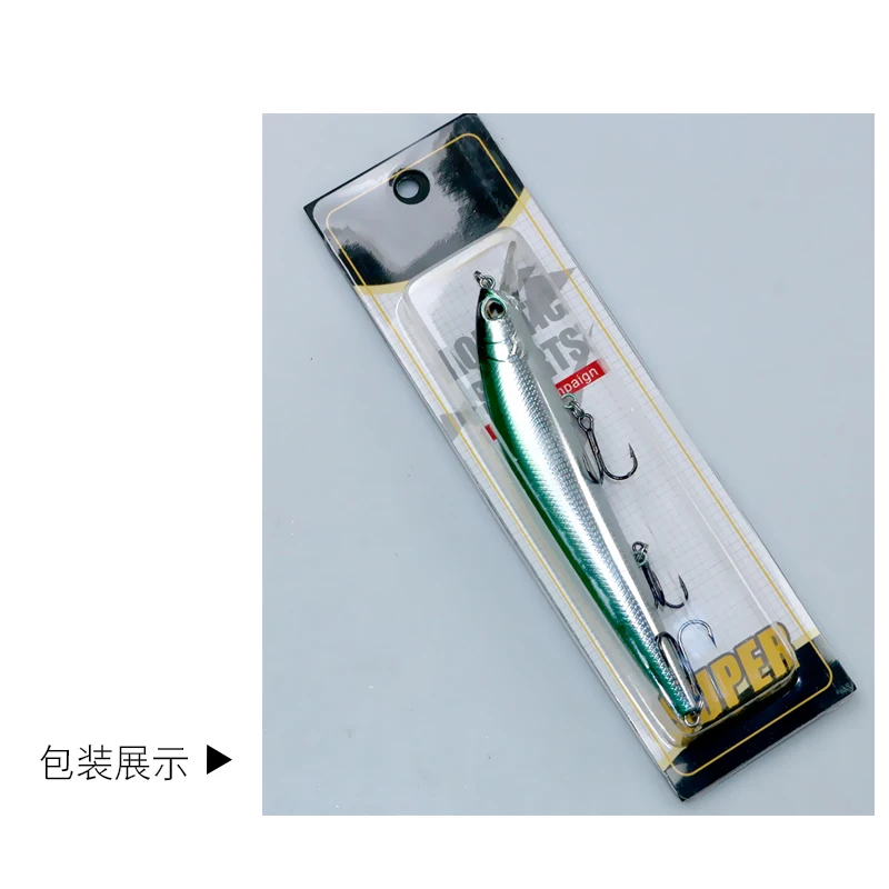 Señuelo de pesca flotante de pececillo, cebo duro Artificial de fundición larga, Wobblers para aparejos de pesca de Lucio, 125mm, 20g - imagen 3