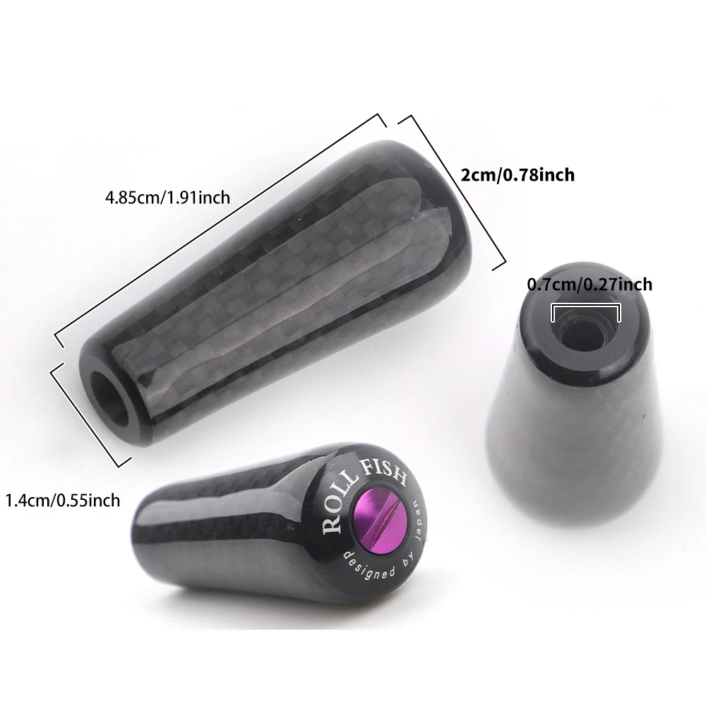 ROLLFISH-carrete de pesca totalmente de fibra de carbono, perilla de agarre de brazo basculante, peso ligero, 10,5g, accesorios de pesca - imagen 3