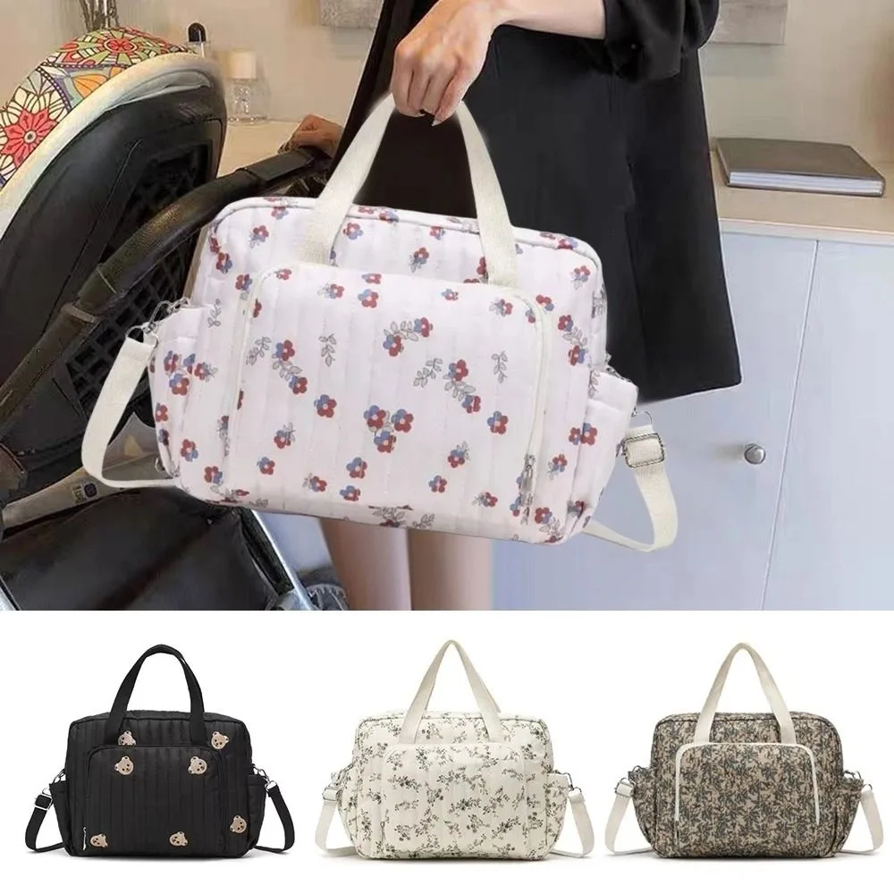 Nuevo Bolsa de pañales para el cuidado del bebé recién nacido con múltiples bolsillos, impermeable, de gran capacidad, almacenamiento de pañales para cochecito, bolso de hombro para mamá - imagen 3