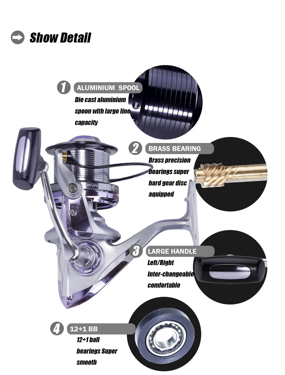 Experimentar precisión y comodidad con este carrete de pesca de alta calidad