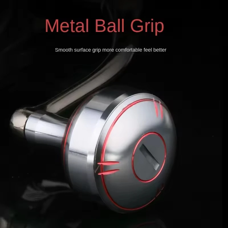 Carrete de pesca DEUKIO, brazo basculante de repuesto, aleación de aluminio, superficie lisa, mango de carrete de pesca, agarre de bola para accesorios de pesca - imagen 5