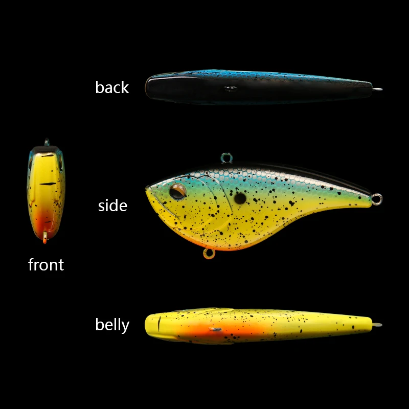 LETOYO-señuelo de pesca Artificial VIB, cebos duros con anzuelos triples, de largo alcance, 80S, para lubina, 21g/78mm - imagen 5