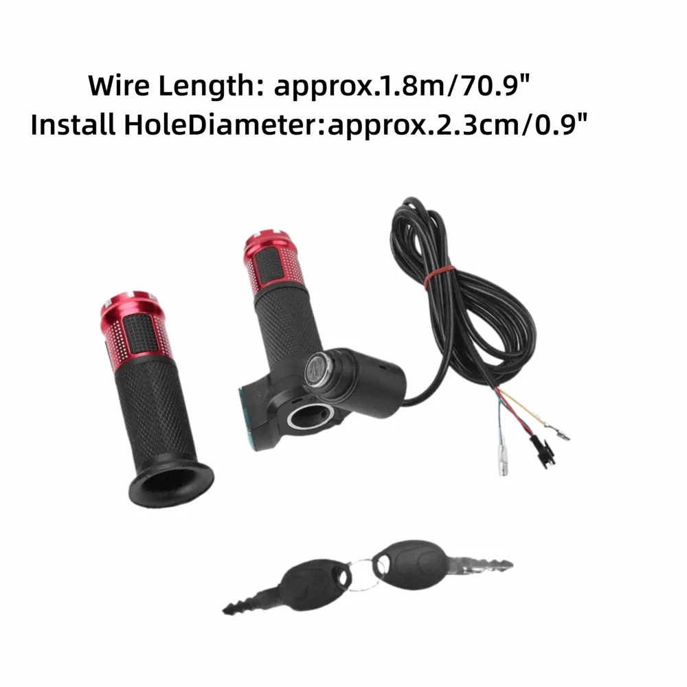Acelerador bicicleta eléctrica con pantalla LED y bloqueo llave