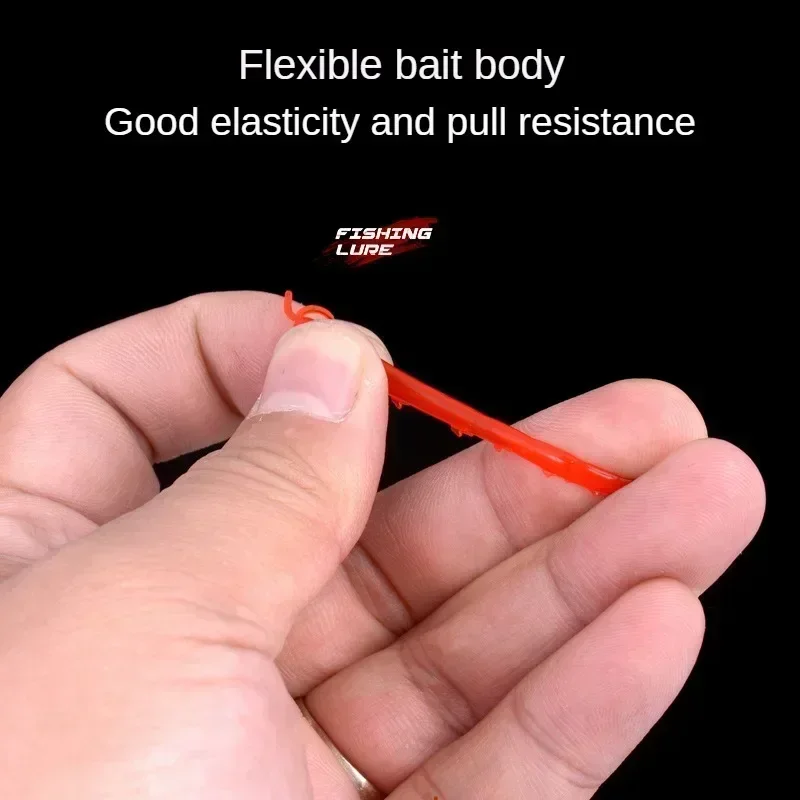 Señuelos de Pesca de silicona blanda, cebo de Camarón, 100 piezas, 2,8 cm/0,3g, brillo luminoso, gusano de agua dulce, nuevo patrón, aparejos de Pesca - imagen 4
