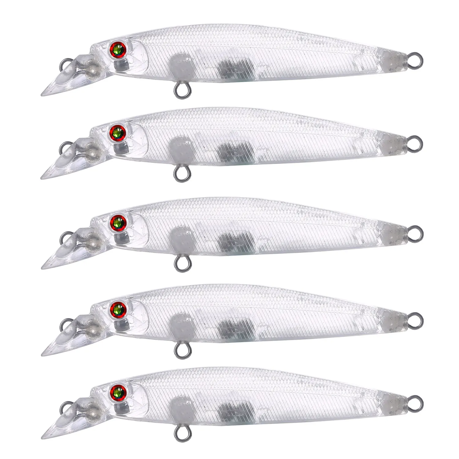 Señuelos minnow tipo lápiz wobble de vinilo sin pintar para DIY