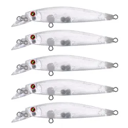 Señuelos minnow tipo lápiz wobble de vinilo sin pintar para DIY