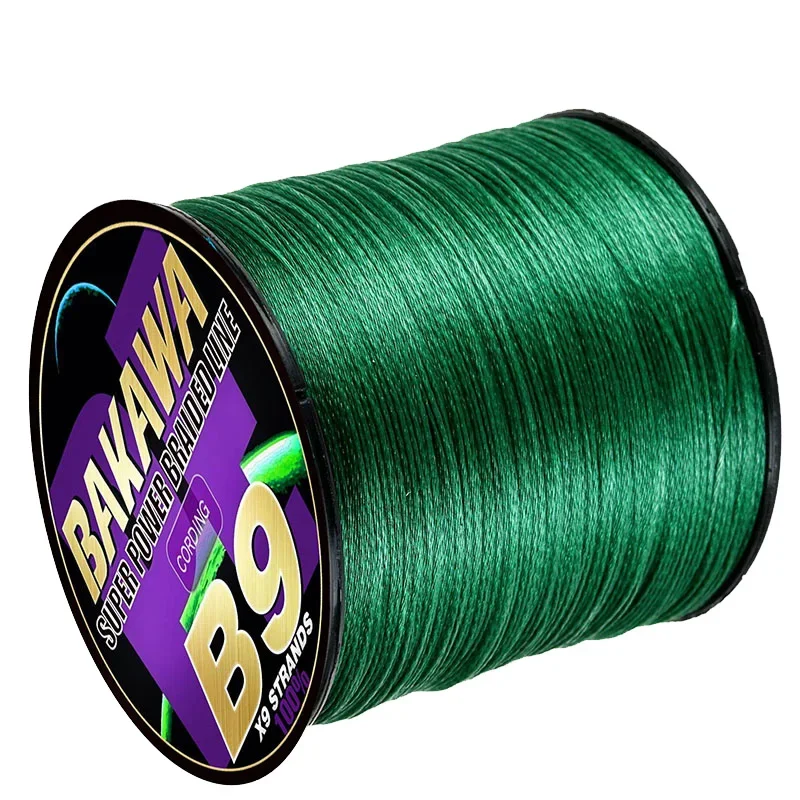BAKAWA-sedal de Pesca multifilamento X9, 9 hebras, 300M, 500M, 1000M, 100M, trenzada, 100% PE, alambre para agua de mar - imagen 4