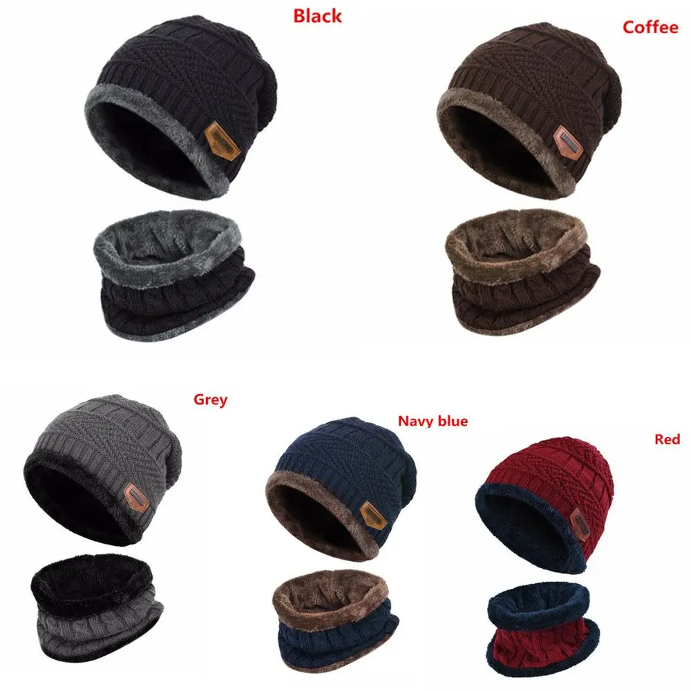 Invierno térmico suave cuello bufanda gorra pasamontañas sombrero de punto gorro bufanda - imagen 5