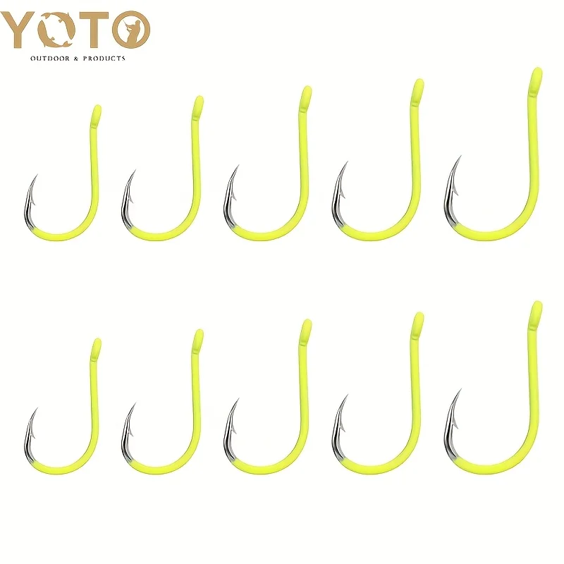 YOTO Ganchos de acero inoxidable luminosos – Trucha, carpa y bajo