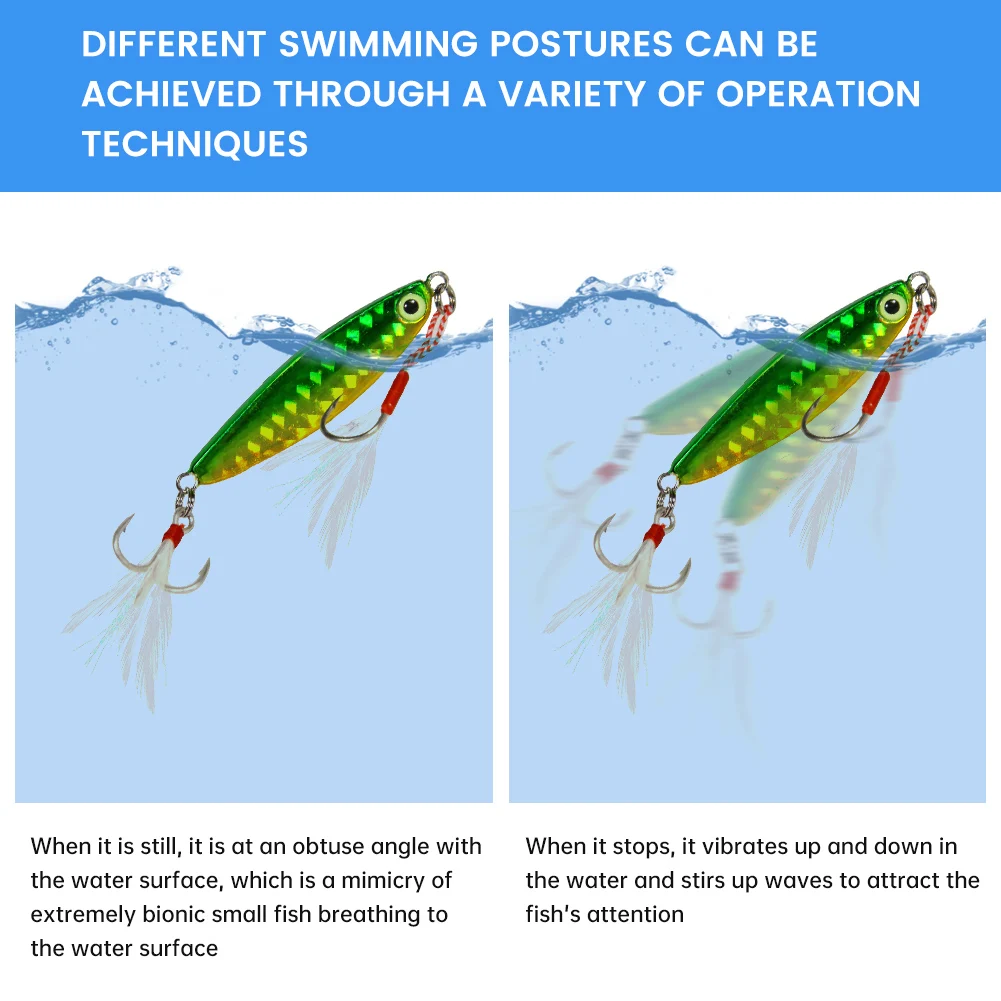 SANLIKE 6 uds 10g/15g placa señuelos de pesca plantillas de metal de plomo plantillas lentas Trolling lentejuelas de metal señuelos falsos cebos duros aparejos - imagen 5