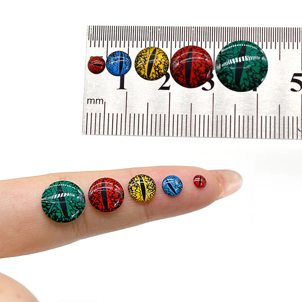 Señuelo de Ojos de pesca 3D, anzuelos holográficos de 6mm, 8mm, 10mm y 12mm, para manualidades, 100 unids/lote por paquete - imagen 4