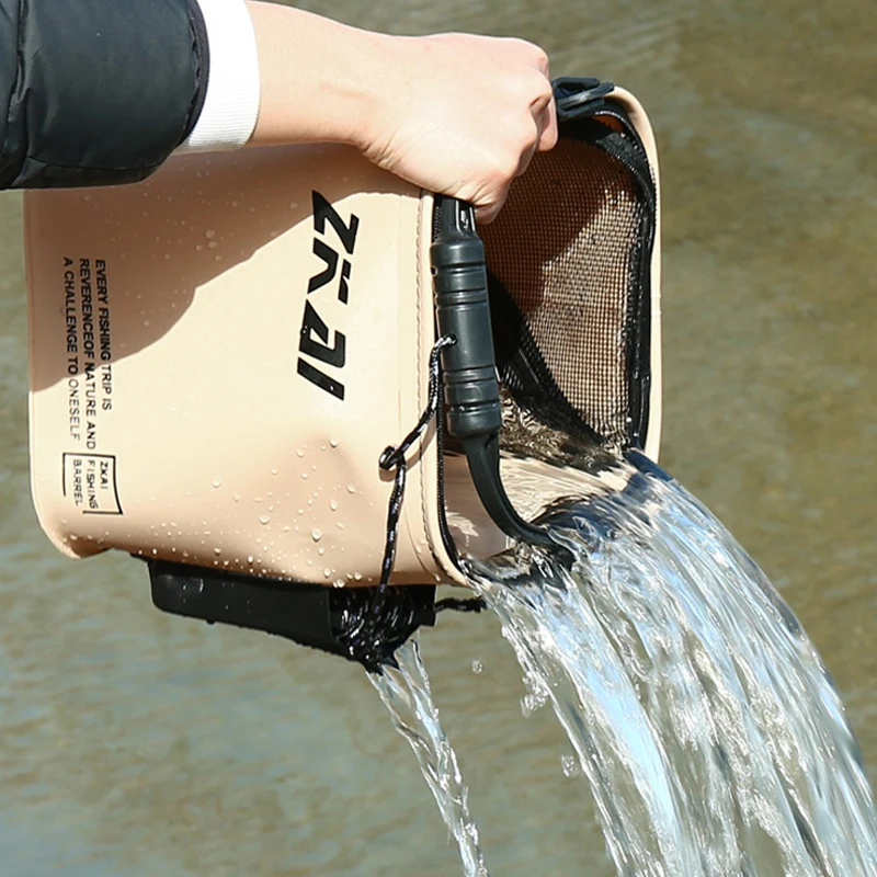 Cubo de pesca plegable y portátil, cubo para peces vivos, EVA para exteriores con cuerda, cubo de agua para pesca salvaje, cubo doméstico - imagen 5