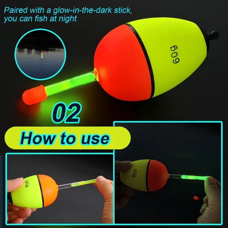 Sougayilang Flotadores EVA Luminosos con Barra – Pesca Carpa Roca - imagen 4
