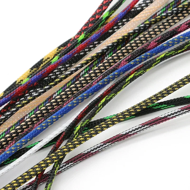 1/2/3/5/10/20/30/50M 2mm funda trenzada PET aislada funda de Cable expandible de alta densidad envoltura protectora trenza para cables - imagen 2
