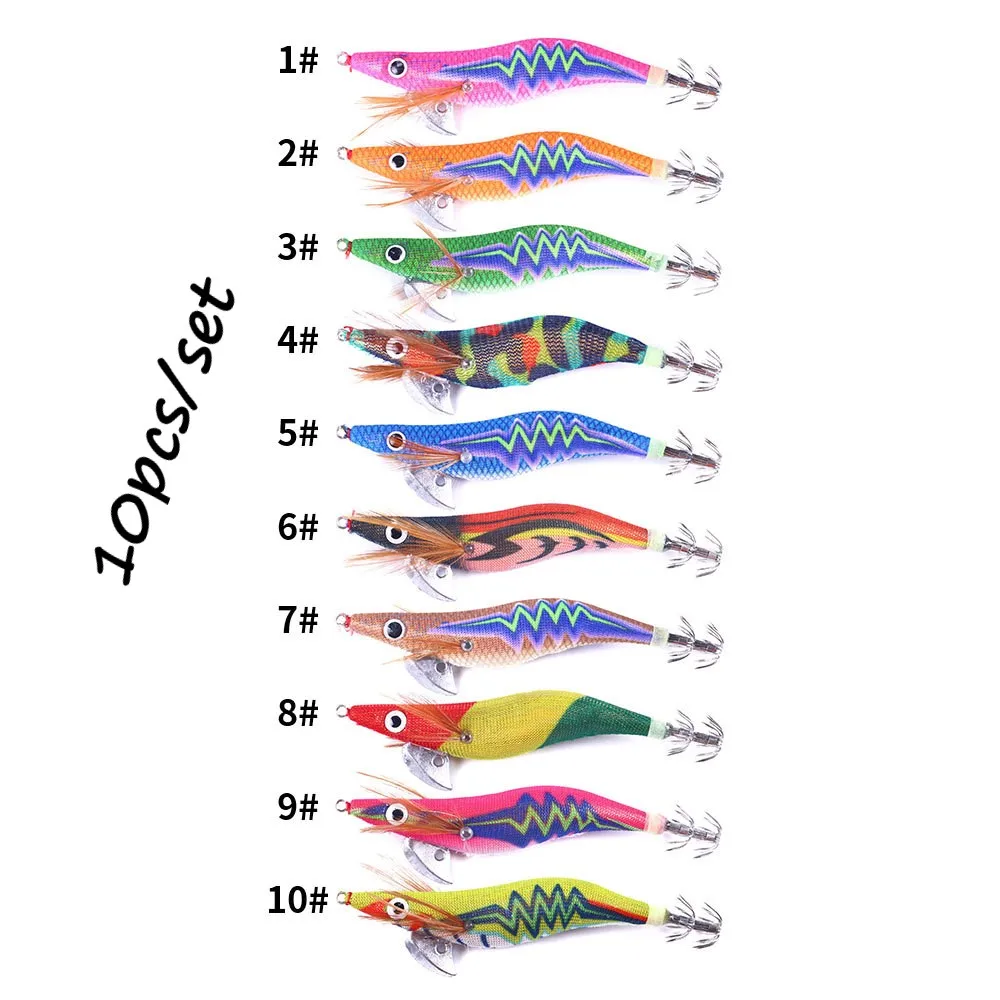 Sea.Yolo-señuelo de pesca duro, anzuelo de explosión artificial, anzuelo de calamar, accesorios de pesca, 10 Uds. - imagen 3