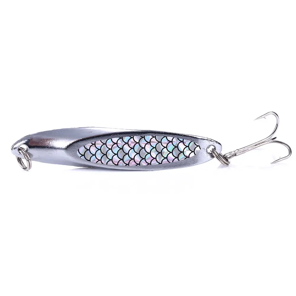 Señuelos metálicos jigging reflectantes láser para lanzado desde tierra