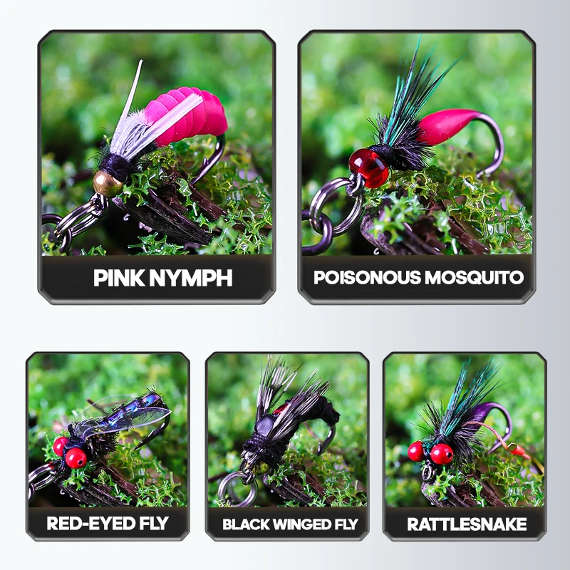 TAIYU Señuelo Artificial de Insecto 5 Piezas: Señuelo Vib Jig con Gancho Afilado, Hélice Giratoria y Cuchillas Spinner de Alta Velocidad - imagen 3