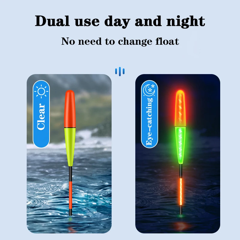 Flotador de pesca con luz nocturna, equipo de pesca al aire libre con detección de gravedad, 2 mallas, LED electrónico audaz, 2,0G-8,0G, peces grandes, novedad de 2023 - imagen 2