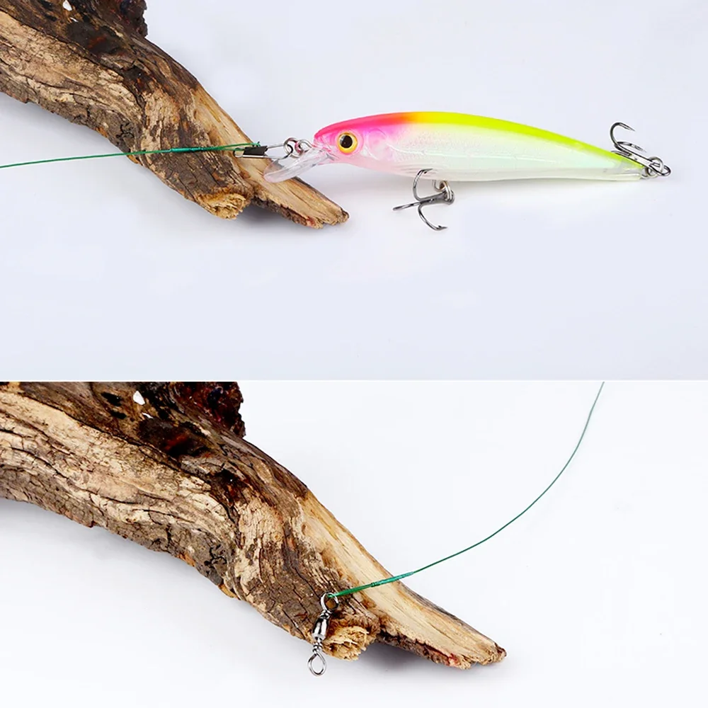 Línea de pesca de acero antimordida de 20 piezas, líder de alambre de acero con accesorio de pesca giratorio, núcleo de plomo, conectar señuelo, alambre de pesca de 15-30cm - imagen 5