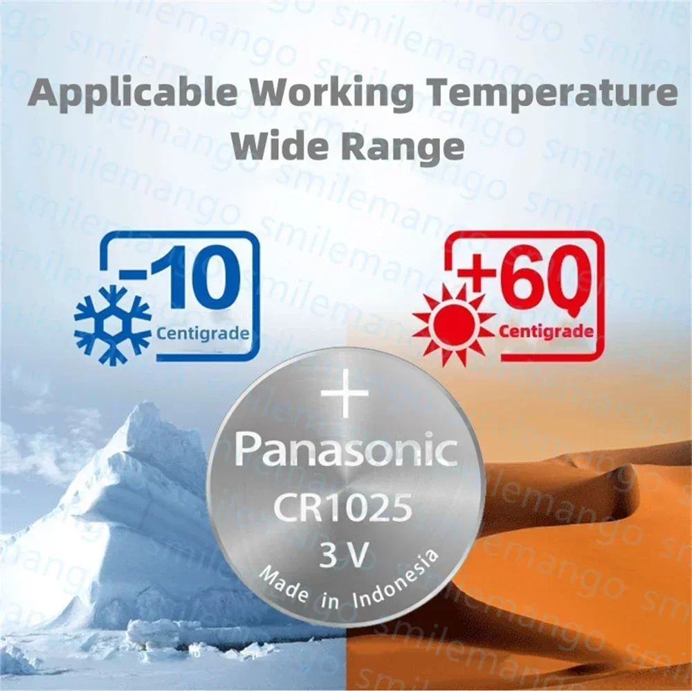 Pila de botón CR1025 Panasonic 3V litio para reloj - imagen 4