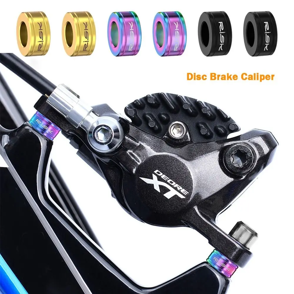 2 uds pinza de freno de disco de aleación de titanio Multicolor M6 freno de disco almohadilla de elevación fija arandela de tornillo integrada abrazadera de freno - imagen 2