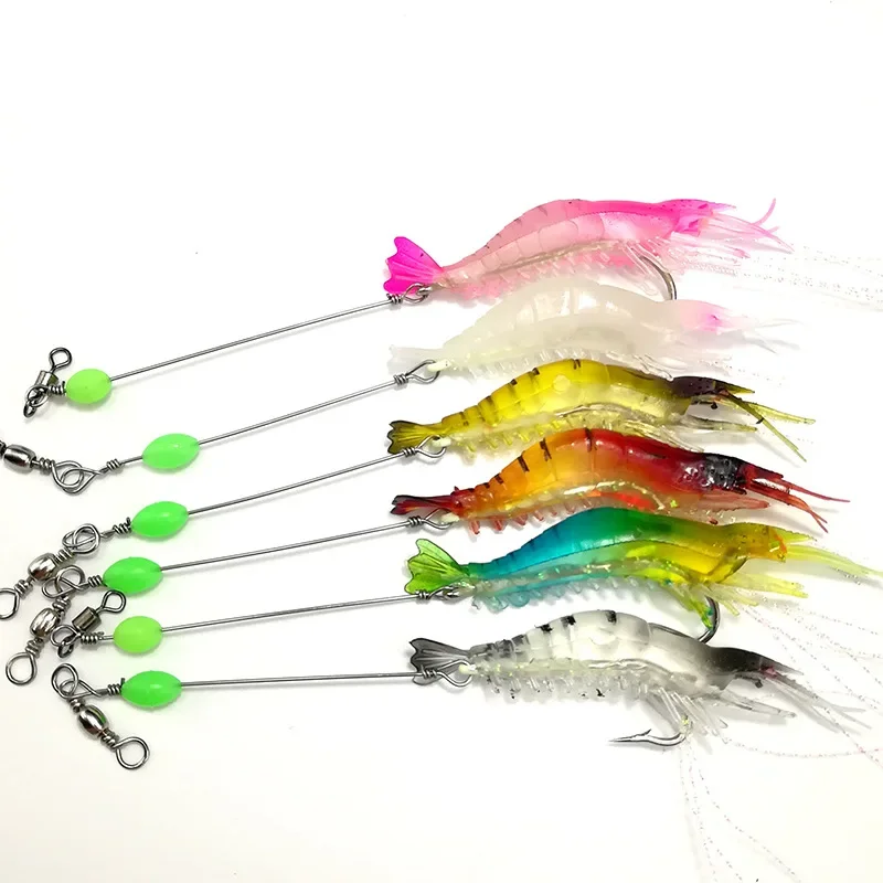 Señuelo de gamba luminiscente – Vinilo blando para lubina y trucha