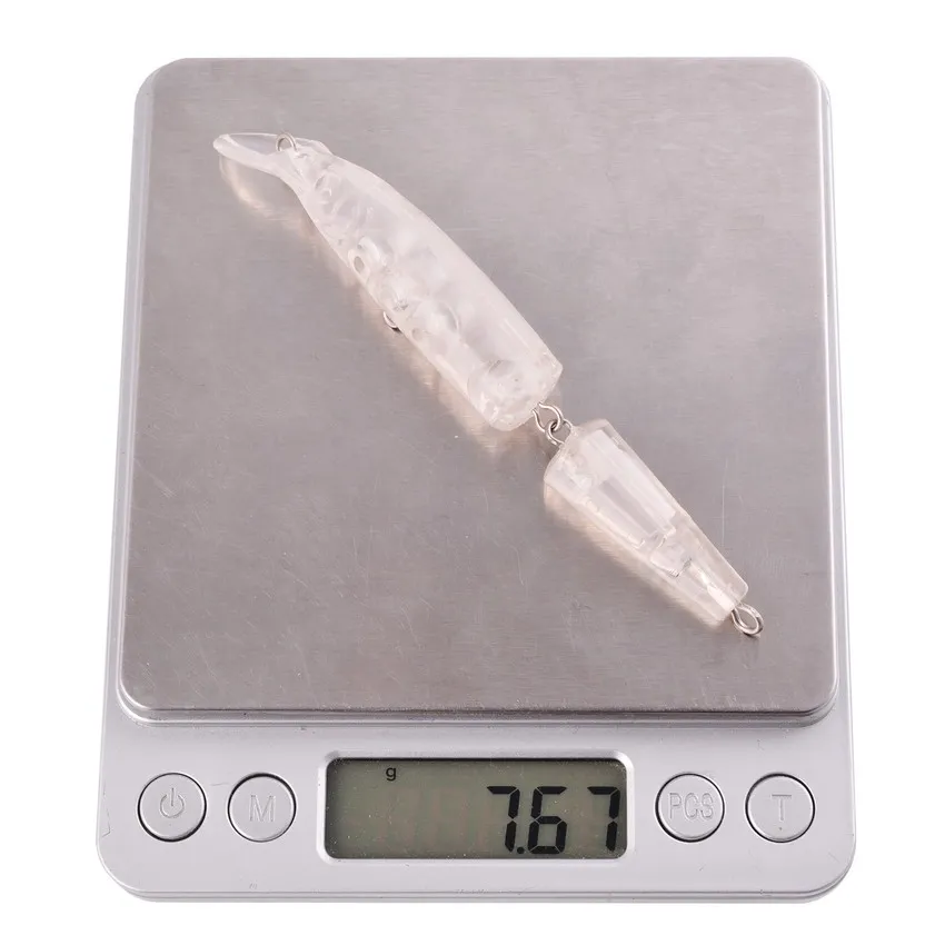 20 piezas cebos Nude sin pintar, Wobbler, Señuelos de Pesca de Lucio, secciones articuladas múltiples, cebo duro, Crankbaits, Pesca en el mar - imagen 5