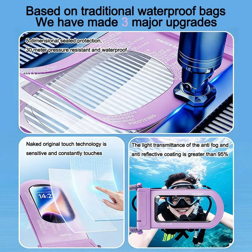 Funda impermeable para móvil con pantalla táctil – Transparente pesca - imagen 4